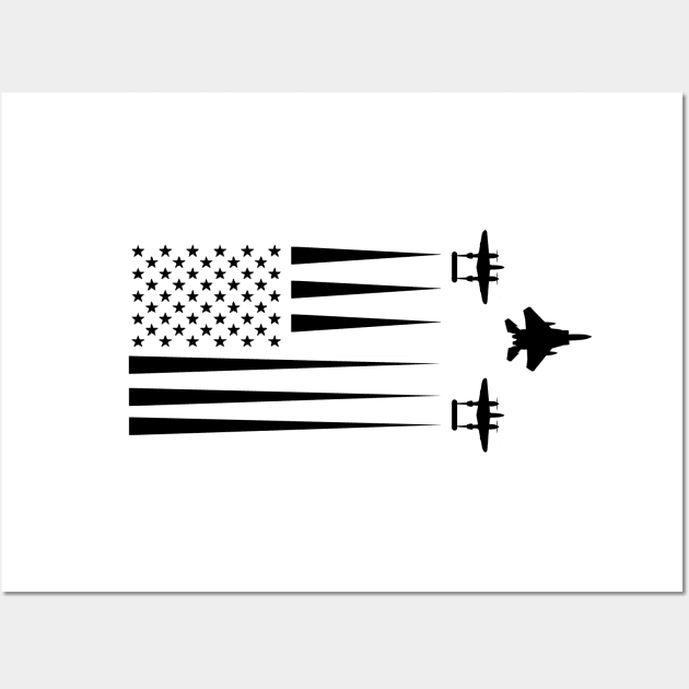 F-15 Eagle P-38 Lightning Wall Art by Dirty Custard Designs 